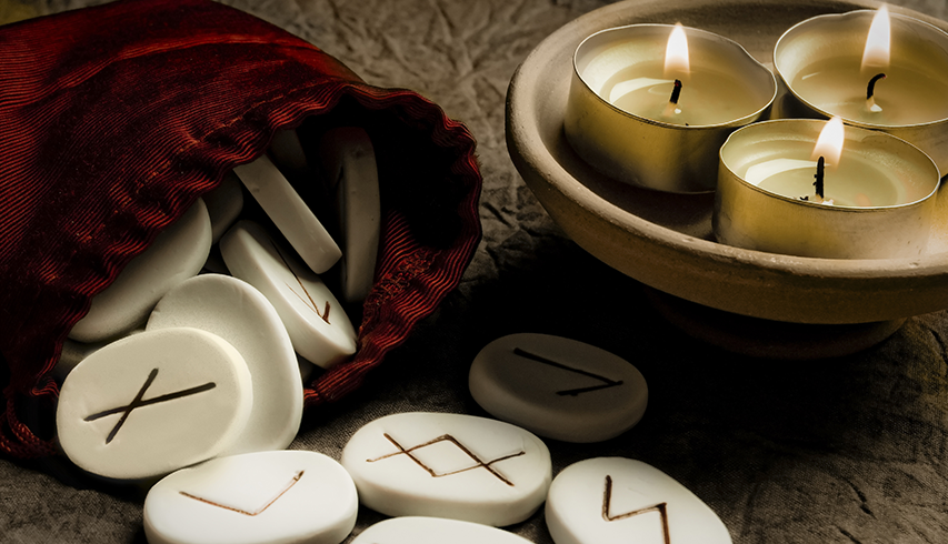 Casting Runes to Give a Psychic Reading